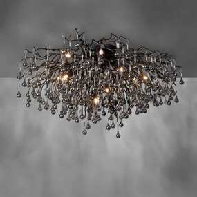 Paul Neuhaus 8092-18 - Felületre szerelt csillár ICICLE 14xG9/40W/230V átm. 100 cm fekete