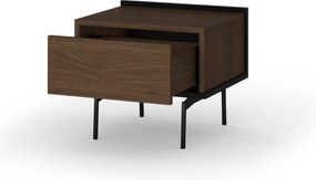 Zenar éjjeliszekrény fiókkal 50 cm - dió elegant / fekete