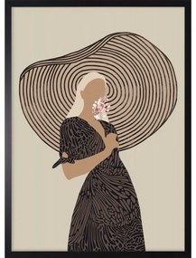Woman in a hat kép, 53x73 cm