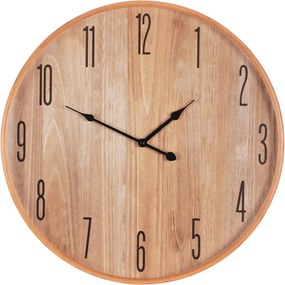 Falióra 53 cm átmérő MDF fa kerettel furnérhatású