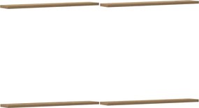 vidaXL 4 db kézműves tölgy színű szerelt fa könyvespolc 60x10x1,5 cm