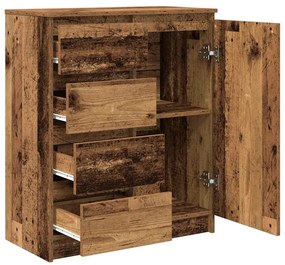 antik fa szerelt fa tálalószekrény fiókos 71x35x84 cm