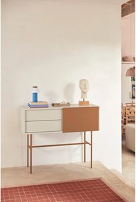 Téglavörös-bézs konzolasztal 35x110 cm Nube – Teulat