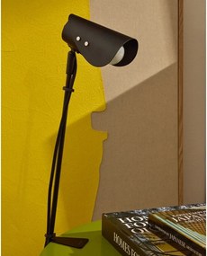 Fekete fém asztali lámpa csiptetővel (magasság 51 cm) Jula – Kave Home