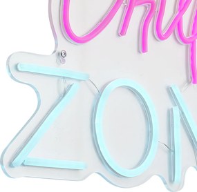 Neon fali lámpa rózsaszín és kék LED-del - Chill Zone