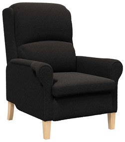 karosszék Fekete 76 x 94 x 102 cm Puha Sherpa anyag, mérnöki fa