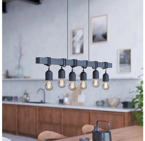 Eglo 44062 - Zsinóros csillár TOWNSHEND 6xE27/60W/230V