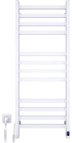 Fürdőszobai törölközőszárító radiátor termosztáttal AVANGARD 459W/230V 120,6 cm IP44 fehér balos