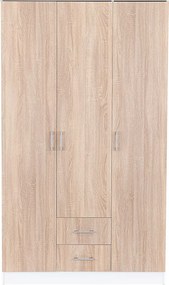 Miami gardróbszekrény 120x205 cm sonoma tölgy-fehér