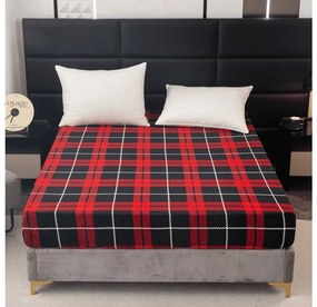 Mikroszálas ágyneműhuzat + lepedő készlet 90x200 cm ALBURY piros, egyszemélyes