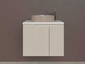 Piramida EURIDIKA fali fürdőszobabútor - mosdópult mosdó nélkül -2 ajtós - PINO BÉZS - 65 x 48 x 53 cm