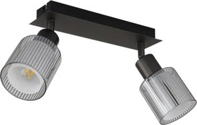 Globo 54456-2 Fali lámpa, matt fekete fém, krómozott/fehér üveg, HxSzxM: 280x80x186 mm, 2xE14 25W 230V izzók nélkül