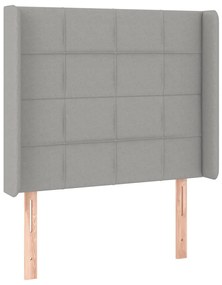 világosszürke szövet LED-es fejtámla 93x16x118/128 cm
