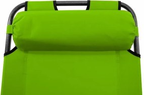 DIVERO Kerti összecsukható nyugágy 155 x 46 cm zöld