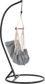 Függő szék, fehér/szürke, LINDO NEW