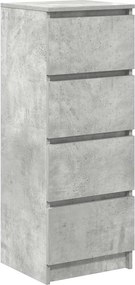vidaXL betonszürke szerelt fa tálalószekrény 37,5x35x99 cm