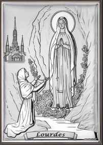 Lourdes-i Szűzanya kép SA0003/3 Gravírozás Ingyen!
