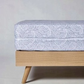 Matracvédő huzat 150x190 cm szürke, kasmír mintás