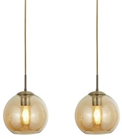 Searchlight 1623-3AM - Csillár zsinóron PENDANT 3xE27/40W/230V arany