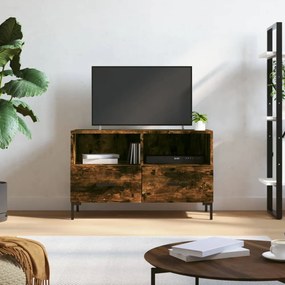 füstös tölgy színű szerelt fa TV-szekrény 80 x 36 x 50 cm