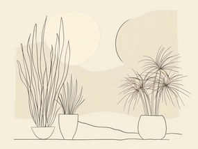 Poszter 20x15cm Növényzet pasztellben