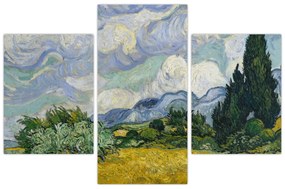 Kép - Vincent van Gogh, Wheat Field with Cypresses, reprodukciók (90x60 cm)