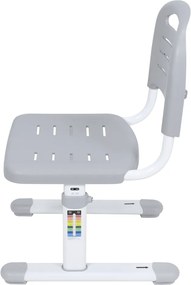 Növekvő íróasztal és szék, szürke/fehér, set ZION