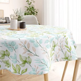 Goldea kör alkó pamut terítő deluxe - festett levelek Ø 100 cm
