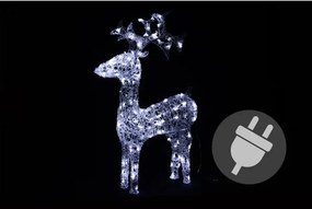 NEXOS Karácsonyi rénszarvas 120 LED 100 cm hideg fehér