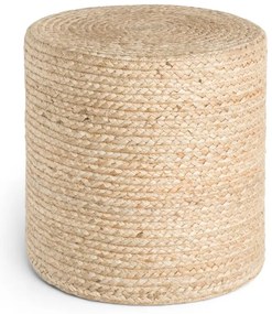Natúr színű puff Jutta Gold – Hanse Home