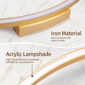 Brilagi - LED fényerőszabályozható lámpatest PORTOFINO LED/85W/230V átm. 120 cm arany + távirányító