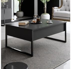Kávésasztal LUXE 40x90 cm antracit/fekete