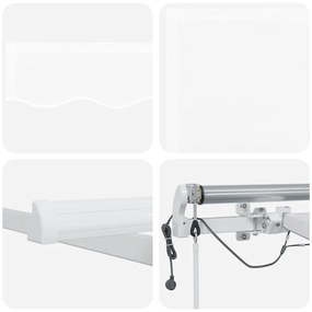Automatikus hajtogatható napellenző LED világítással 400x350 cm