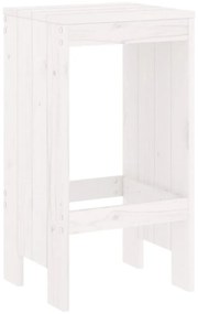 2 db fehér tömör fenyőfa bárszék 40x36x75 cm