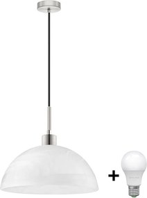 LED csillár kábelen 1xE27/60W/230V fehér/fekete