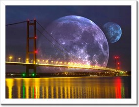 Poszterek keretben 40x30 Méltóságteljes hold híd