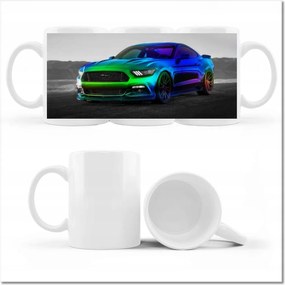 Szivárvány mintás bögre Ford Mustang Usa