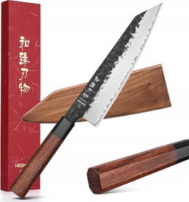 Hezhen Konyhai kés Kiritsuke 21,5CM Japán acél fogantyú Redwood