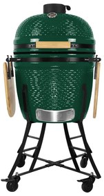 Kerámia faszéngrill oldalpolcokkal, 46 cm ráccsal