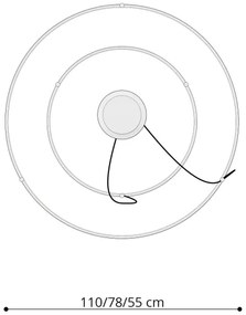 Thoro TH.214 - LED Csillár zsinóron RIO LED/80W/230V CRI90 3000K arany