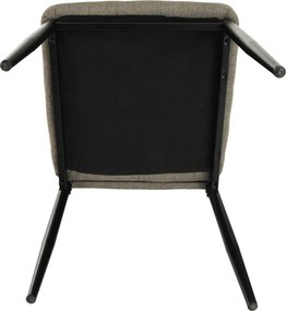 Étkezőszék, barna szövet/fekete fém, COLETA NOVA