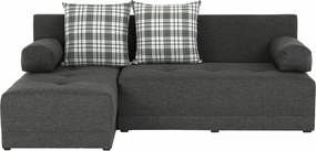 Sarokülőgarnitúra készlet, szürke melír /párnák minta, bal, MEXX NEW