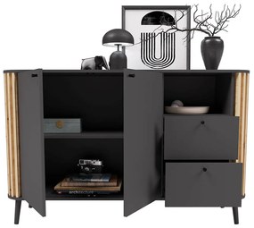 Pure fiókos szekrény kézműves tölgy/szürke