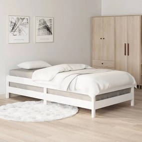 fehér tömör fenyőfa egymásra rakható ágy 90x200 cm