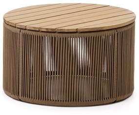 Kerek kerti dohányzóasztal akácfa asztallappal ø 60 cm Dandara – Kave Home