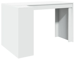 fehér szerelt fa irodai asztal 123,5 x 73,5 x 75 cm