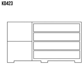 Komód KD423. Rusztikus