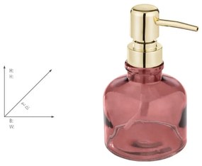 Sötét rózsaszín üveg szappanadagoló 200 ml Atessa – Wenko