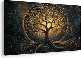 Kép – Arany aurájú fa (90x60 cm)