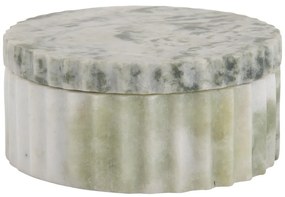 Világoszöld dekoratív kő tárolódoboz ø 15x6 cm Marble – PT LIVING
